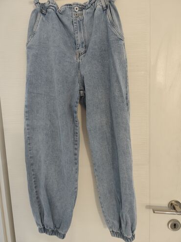 svilena kapa za spavanje dm: Jeans, High rise, Baggy