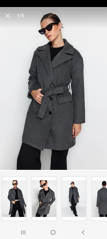 Paltolar: Palto, Trendyolmilla, 2XL, rəng - Boz — 1