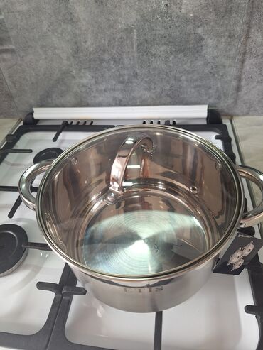 Кастрюли: Набор 3 шт. Нержавеющая сталь 18/10 Дно очень толстое. Крышка из at lalafo.kg — 8 Кастрюли: Набор 3 шт. Нержавеющая сталь 18/10 Дно очень толстое. Крышка из — 8