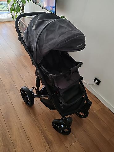 Kolica za bebe: Bebetto dečija kolica 3u1, tamno siva– auto sedište jaje-sinteza — 9