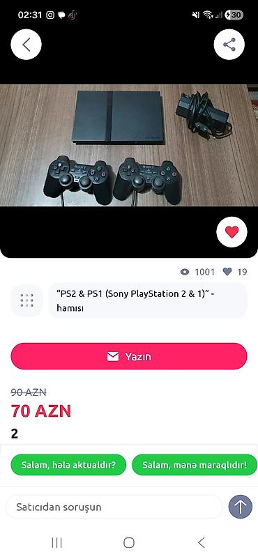 playstation 5 arenda: Sony PlayStation 2 Slim oyun konsolu dəsti Komplekt: - PS2 Slim — 2