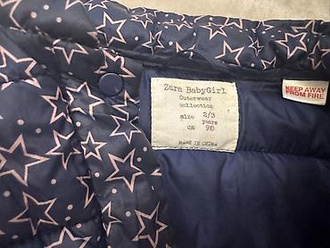 cins dest: Zara BabyGirl uşaq geyimləri dəsti - Qışlıq şişmə gödəkcə: tünd göy — 2