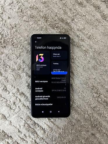 Redmi: Redmi Note 9, 128 GB, rəng - Göy, Face ID — 10