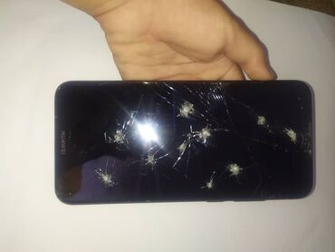 цифровые наушники huawei type c: Huawei Y6, Б/у, 32 ГБ, цвет - Черный, 2 SIM