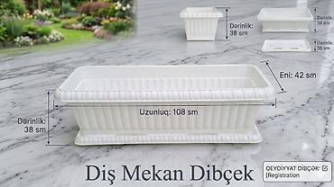 Bitkilər üçün dibçəklər: Dibcek – Bağınızın Bəzəyi (Böyük Ölçü 108 sm) ​Elan mətni: "Əkən əkər — 1