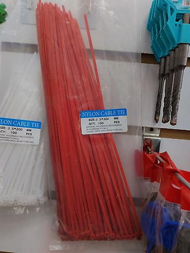 Нейлоновые кабельные стяжки (NYLON CABLE TIE), красные. - Размер: 3.5