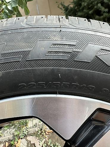 Шиналар жана дисктер: Дөңгөлөктөр монтажда 225 / 55 / R 18, Жаңы, 1 даана, Жол тандабастар (АТ/МТ), Куйма, тешиктери - 5 — 6