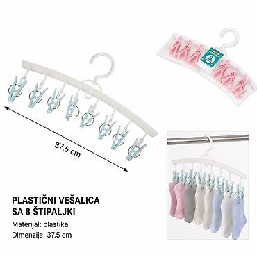KMT Plastična vešalica 5402073 Praktična plastična vešalica sa 8