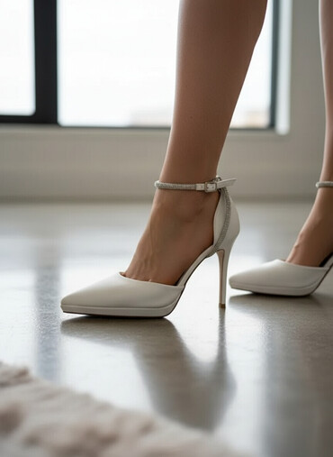 Tuflilər: Tuflilər, Ölçü: 38.5, rəng - Ağ, Yeni — 1