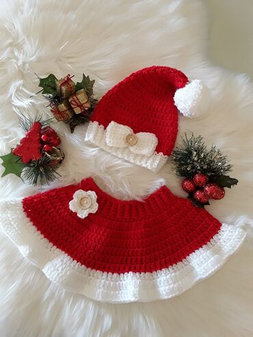 Yeni il oyuncaqları və bəzəkləri: Əl işi toxunma Yeni il aksesuarları və dekor dəsti - Amigurumi — 10