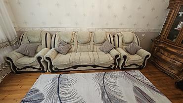 İşlənmiş, Klassik divan, 2 kreslo, Bazasız, Açılan