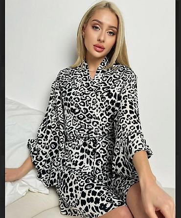 Домашний костюм, Халат, Шелк, Made in KG, Лето — 2