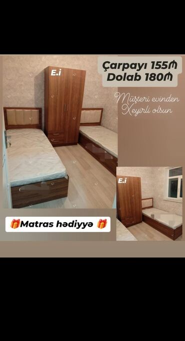 Yataq otağı dəstləri: Təknəfərlik çarpayı, Komod, Termo, Tumba, Yeni -da lalafo.az — 8 Yataq otağı dəstləri: Təknəfərlik çarpayı, Komod, Termo, Tumba, Yeni — 8