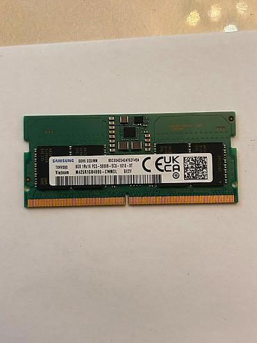 kompüter satisi: Operativ yaddaş (RAM) Samsung, 8 GB, > 4000 Mhz, DDR5, Noutbuk üçün, İşlənmiş — 1