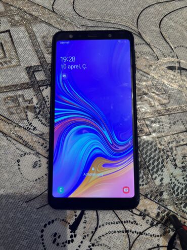 galaxy a3 2018 qiymeti: Samsung Galaxy A7 2018, 64 GB, rəng - Qara, Barmaq izi, İki sim kartlı