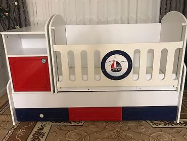 sto transformer: Oğlan və qız üçün, İşlənmiş, Dördbucaq, Beşik, Dəstsiz, Matras ilə, Yellənmə mexanizmi ilə — 2