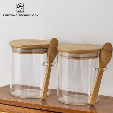 Digər qab-qacaq və mətbəx ləvazimatları: Saxlama qabı
qapaq ve qaşıq bamboo
qab şüşe material — 2