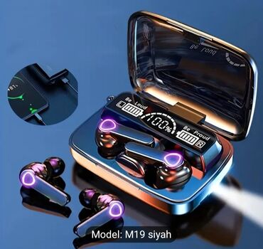 Qulaqcıqlar: Yeni Simsiz (Bluetooth) Qulaqcıqlar, rəng - Qara