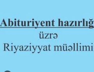 musiqi muellimi vakansiya 2023: Müəllim tələb olunur, Riyaziyyat