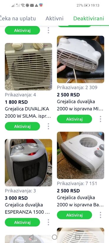 Kaloriferi: Grejalica MIDEA 2000 w
 Mirjevo — 17