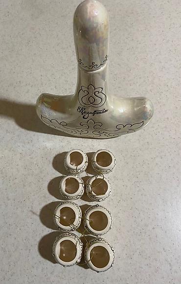 Другие предметы коллекционирования: Продам керамический набор: графин (штоф) с 8 стопками — 2