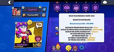 Digər: Brawl Stars hesabı – “FEARLESS” - Oyun daxili ad: FEARLESS (tag — 2