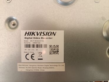 Videomüşahidə: Hikvision DVR. 2 meqapikseldir və 16 çıxışlıdır. Az işlənib, yenidən