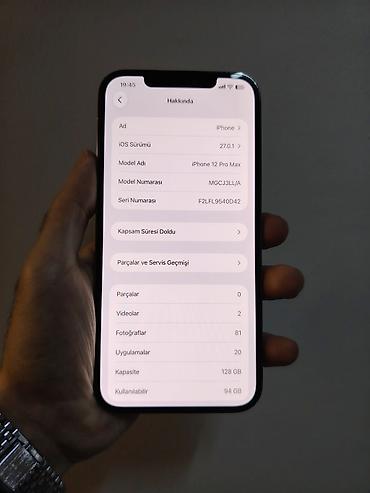 iphone 12 pro max: IPhone 12 Pro Max, 128 GB, Graphite, Simsiz şarj, Face ID — 5