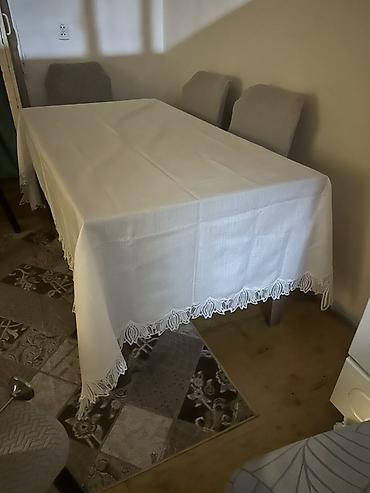 karaca home: Yeni rəng - Ağ Kətan Süfrə — 1