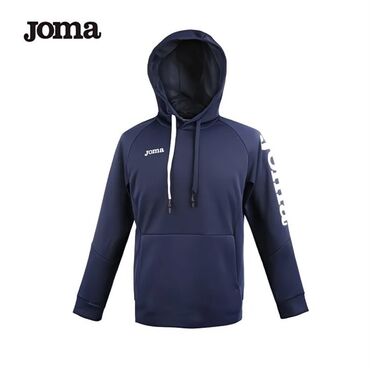 теплые толстовки мужские: Худи от Joma, выполненное в темно-синем цвете, идеально подходит для