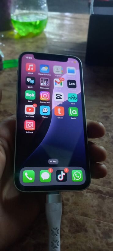 iphone 12 barter: IPhone 12 mini, 128 GB, Ağ, Face ID