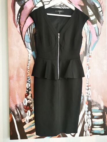 crna kožna haljina: M (EU 38), Drugi stil, Kratkih rukava