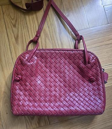 Torbe: Bottega Veneta Nodini crvena kozna torba sa dugačkim kaišem. Crossbody — 4