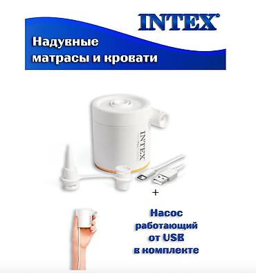 Матрасы: Надувной матрас.Intex 64179 (152х203х30см )"Prestige" с USB насосом — 5