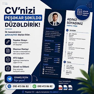 daye axtarıram tecili: Peşəkar CV hazırlama xidməti - Müasir və diqqətçəkən dizaynlar — 1