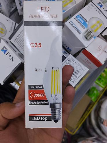 220v: Светодиодная лампа LED Filament Candle C35 Компактная LED-лампа свеча — 1