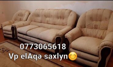 divan və kreslo: Klassik divan, 2 kreslo