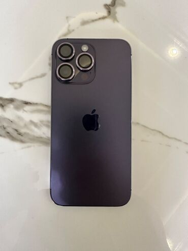 Apple iPhone: IPhone 14 Pro Max, 128 GB, Deep Purple, Barmaq izi, Simsiz şarj, Face ID