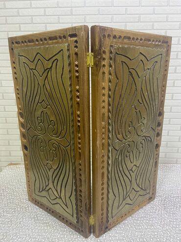 Nərdlər: Əl işləri oymalı taxta nərd-taxta dəsti - Material: tam ağac (taxta) — 1