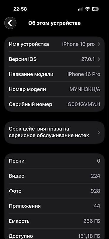 ipad 2018: IPhone 16 Pro, 256 ГБ - Модель: iPhone 16 Pro (номер модели — 2