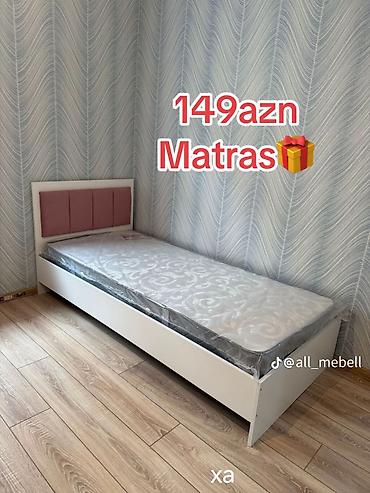 Çarpayılar: Tək nəfərlik çarpayı modelləri - Müxtəlif dizaynlar: ağ korpuslu — 14