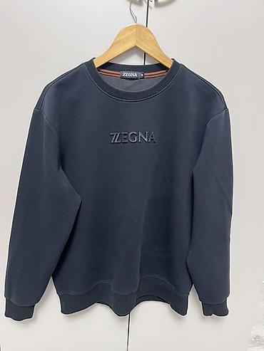 Мужская одежда: Состояние нормальное Свитшот ZEGNA, темно‑синий (почти чёрный) - — 1