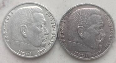gümüş qaşiq: 3 Рейх 5 Марок 1935,1936 год. Серебро 0.900. Вес-13.8 грамм 3 Reyx 5