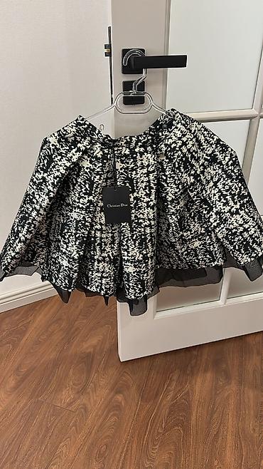 paltar uşaq: Christian Dior uşaq paltarı - Model: Qara-ağ naxışlı, A-kəsim, ətək — 1