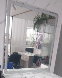 шкаф для вещей бу: Зеркало с подсветкой для салона/дома - Форма: прямоугольная, со