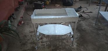 isti doseme: Metal manqal və şiş kabab üçün brazier - Material: qalın metal gövdə — 2