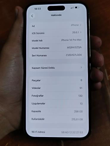 dubay varianti iphone 13 pro max: IPhone 14 Pro Max, 256 GB, Qızılı, Simsiz şarj — 6
