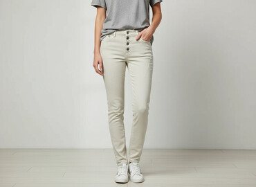 c a spodnie damskie z wysokim stanem: Jeans for women, size L