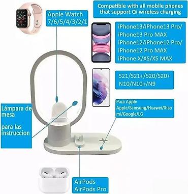 samsung: Bežični punjač i LED lampa 4U1 NOVO. Opis proizvoda: 4 u 1 Lampa — 7