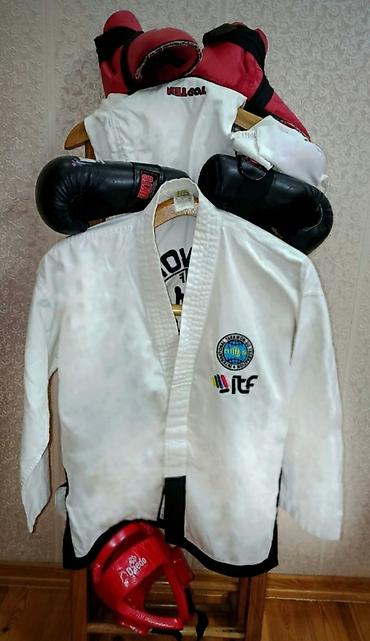 İdman və istirahət: Taekvondo üçün tam dəst - ITF loqolu taekvondo formasının üst geyimi — 1